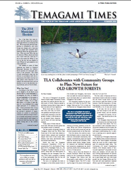 Temagami Times_Summer 2014 cover
